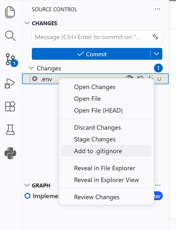 Add .env to .gitignore
